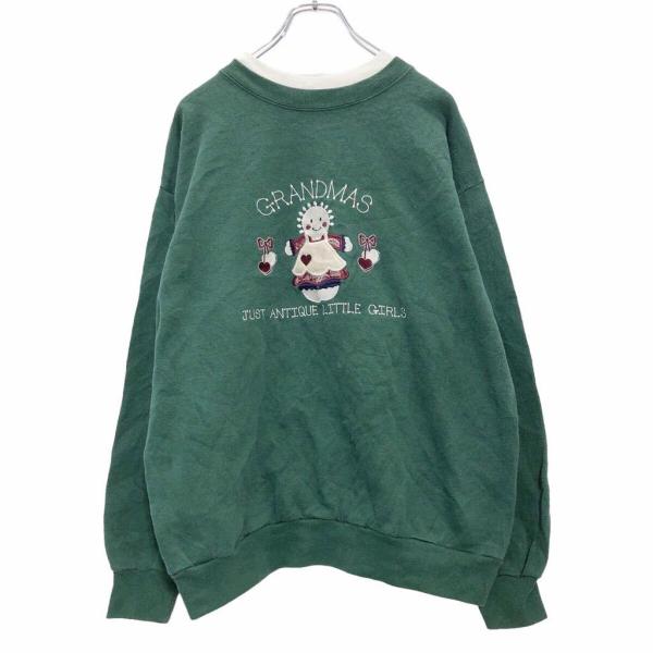 80s ONEITAカレッジプリントスウェット古着グリーン美品 L当時物CBOY 80s ONEITAカレッジプリントスウェット古着グリーン美品 L当時物CBOY