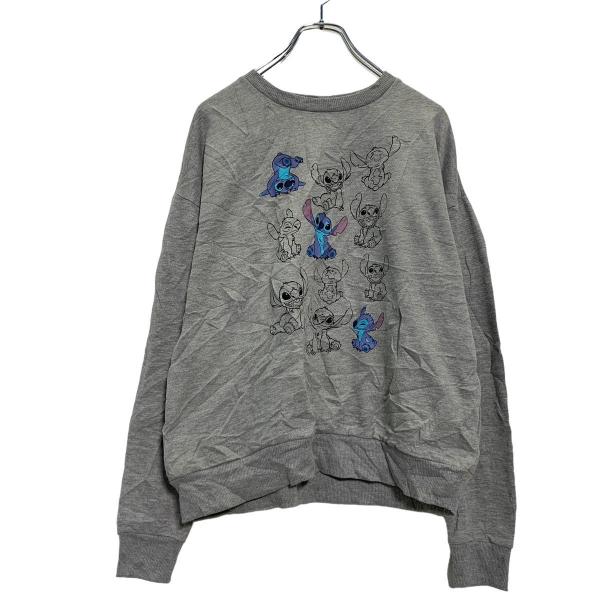 Disney キャラクター スウェット トレーナー S グレー ブルー