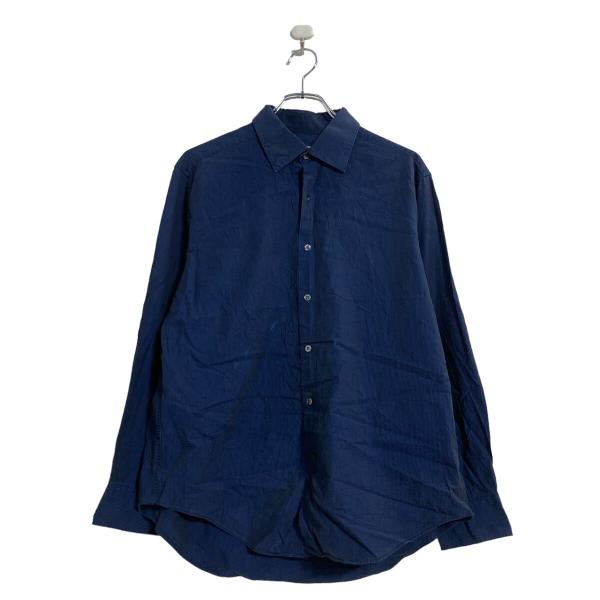 DKNY 長袖 ストライプ シャツ L ブラック ブルー ダナキャラン シンプル 古着卸 アメリカ仕入 a604-6772