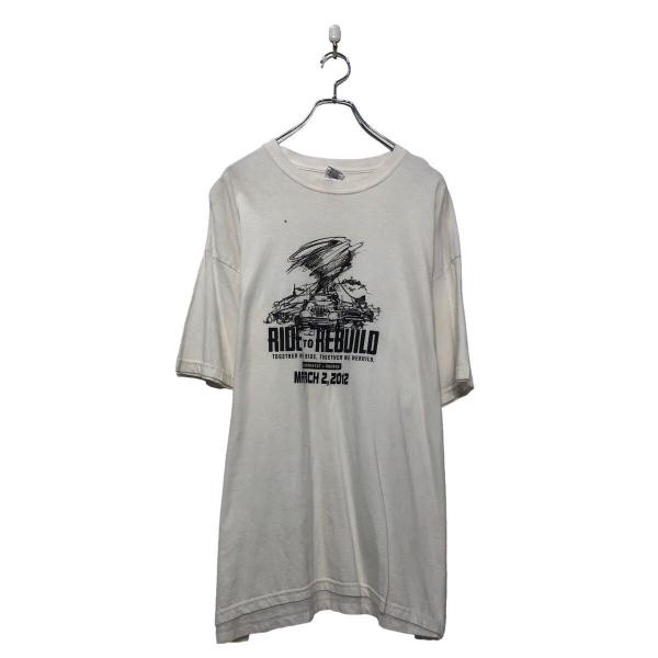 GILDAN 半袖 プリント Tシャツ ギルダン XL ホワイト 車 ビッグサイズ イラスト クルーネック 古着卸 アメリカ仕入 a604-7280