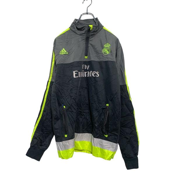 adidas ハーフジップ トラックジャケット 160〜 キッズ グレー