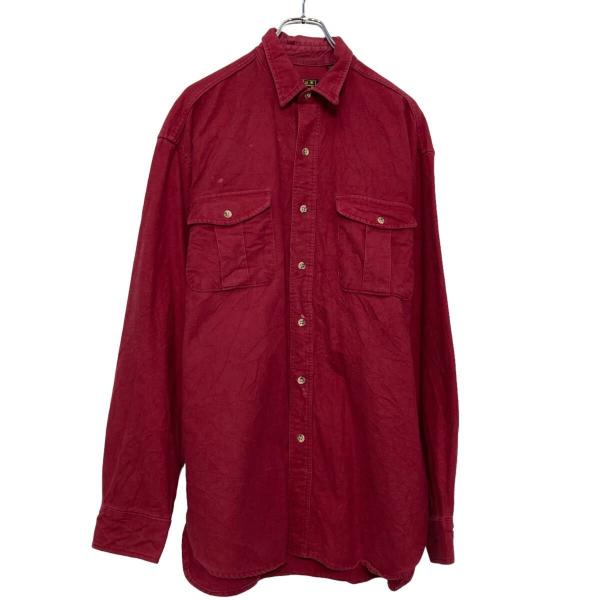 激レア 逆さ 珍品 90S Eddie Bauer ボタンプルオーバー　赤 80s EddieBauerエディーバウアー GORE-TEXゴアテックス ナイロン