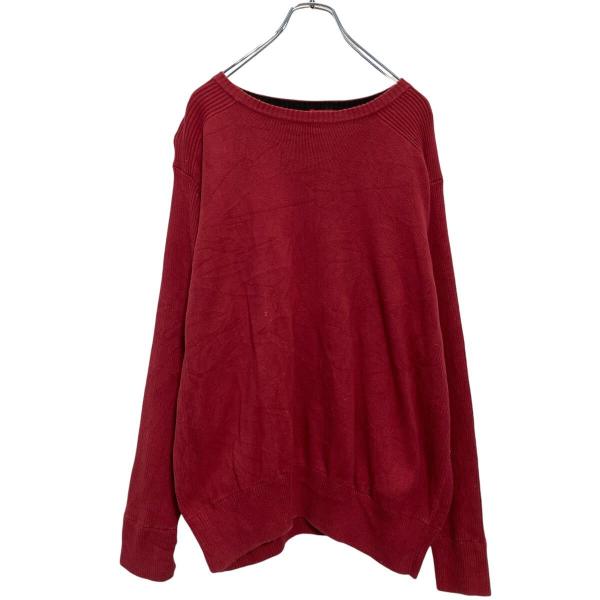 Levi's コットンニット セーター M レッド リーバイス 無地 古着卸