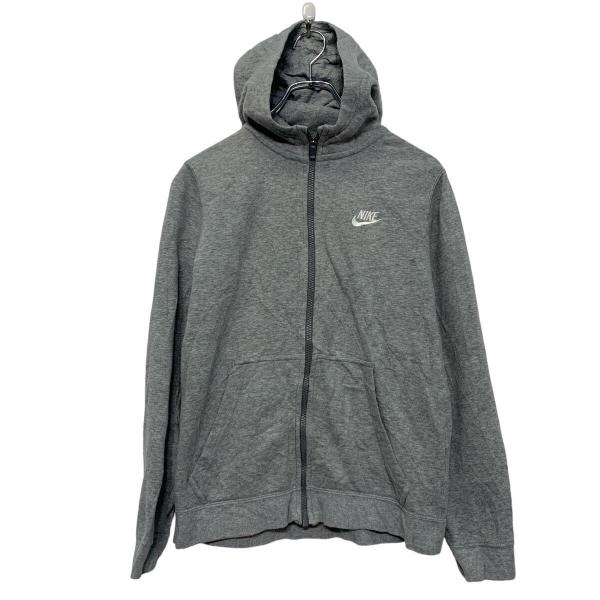 NIKE ロゴ スウェット パーカー ナイキ L キッズ 150〜 サイズ グレー