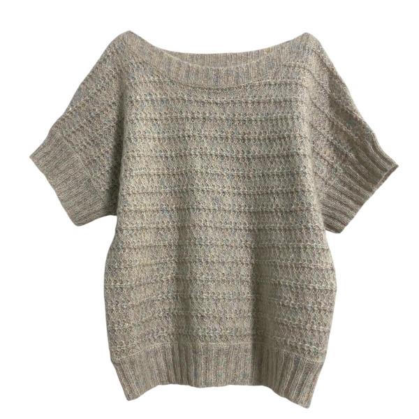 atmosphere モヘア混 半袖 ニット セーター レディース S ライト