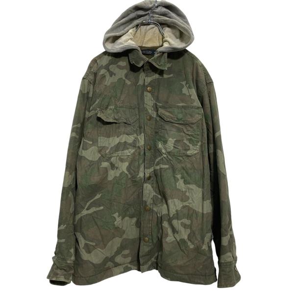 新品未使用　オークリー　ギザロゴ　迷彩　ナイロンジャケット　デジカモ FADED GLORY レイヤード風 ミリタリージャケット S オリーブ