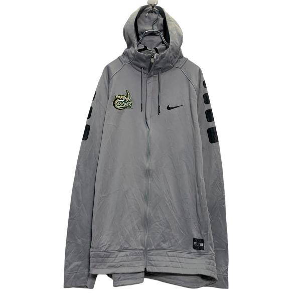 【アメリカ古着】美品！NIKEナイキジャージジャケット　黒ブラック白　刺繍ロゴ NIKE ジャージ ナイキ レディース M ブラック ジップアップ