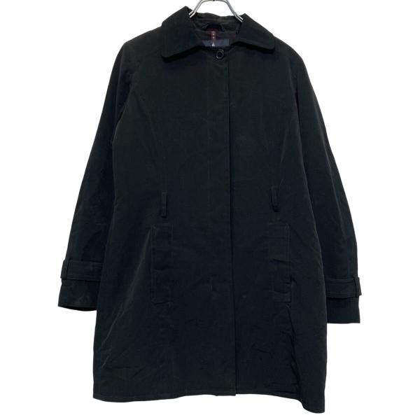 LONDON FOG コート L 程 ブラック ロンドンフォグ ボタン シンプル