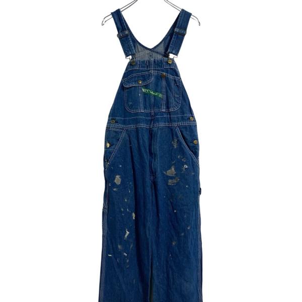 KEY デニム オーバーオール W34 ブルー キー メキシコ製 サロペット