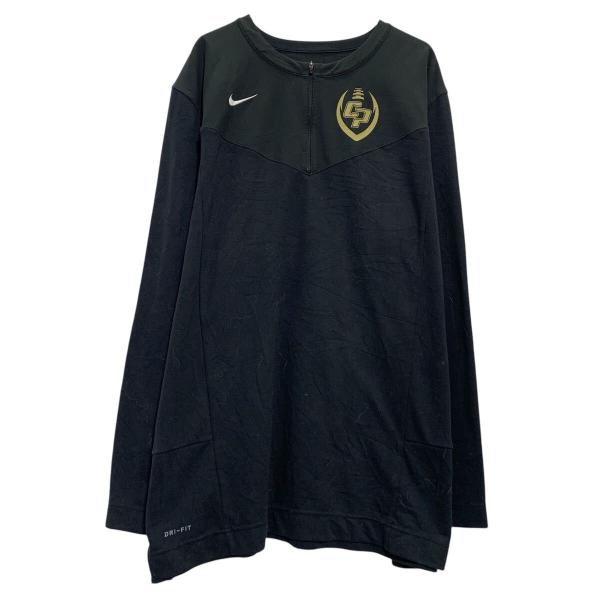 NIKE ロゴジャージ 3XL ブラック ナイキ ハーフジップ ビッグサイズ