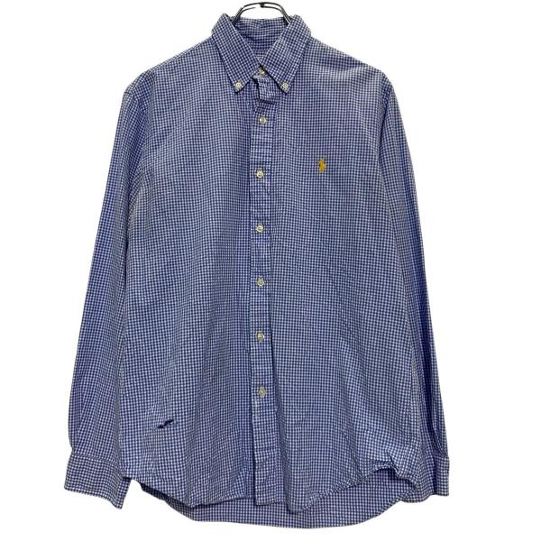 【USA製】ポロバイラルフローレン ラガーシャツ ロゴ チェック柄 2XL相当 POLO RALPH LAUREN（ポロ・ラルフローレン） ラルフローレンボーイズ