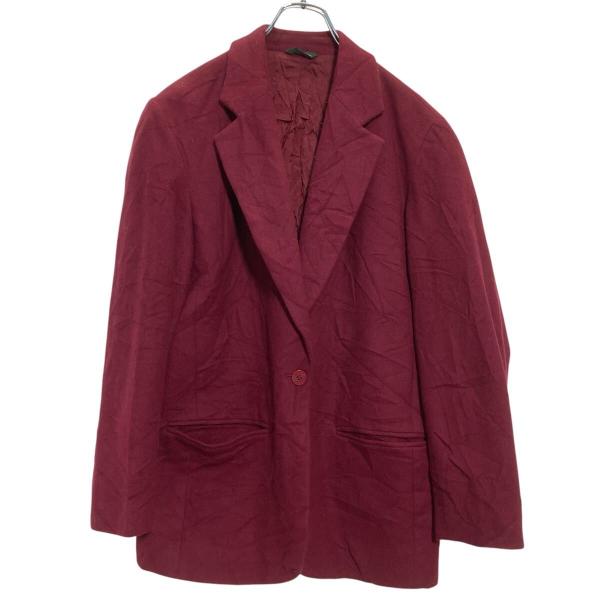 J.CREW ウール カシミア混紡 テーラードジャケット レディース M〜 ワインレッド ジェイクルー ブレザー 古着卸 アメリカ仕入 a701-7112