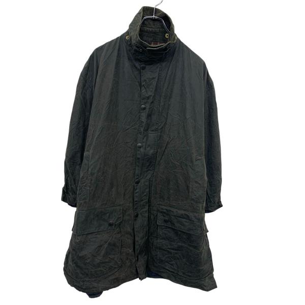 Barbour ブラックジャケット コーデュロイ襟 Barbour オイルドジャケット C44 ブラック バブアー ジップアップ