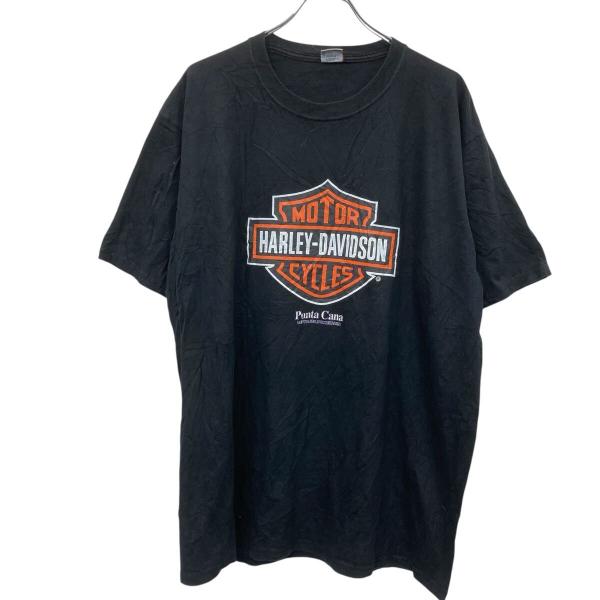 HARLEY−DAVIDSON 半袖 プリントTシャツ 2XLサイズ ブラック ハーレー