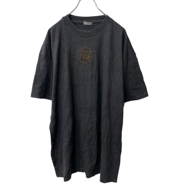 Hanes BEEFY-T 半袖 ロゴTシャツ XL フェードブラック ヘインズ