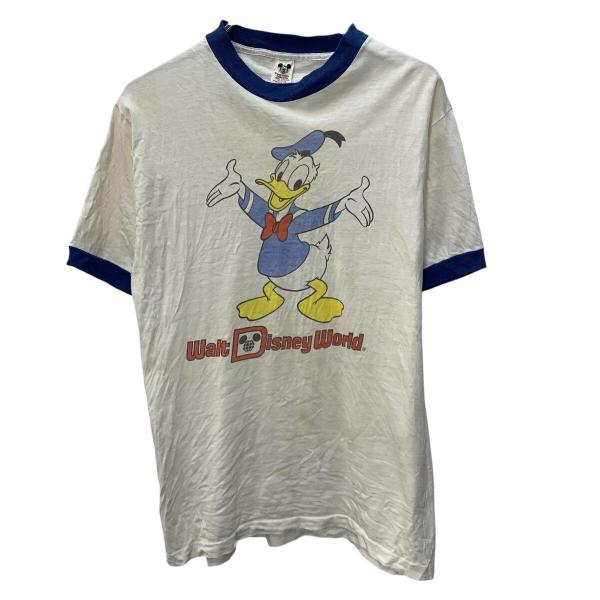 Disney ドナルドダック リンガー Tシャツ 90s USA製 Disneyディズニー ドナルドダック コットンTシャツ