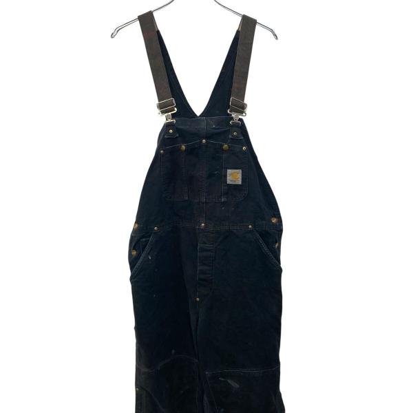 carhartt カーハート ダブルニー オーバーオール ブラック USA製 Carhartt 中綿 ダック オーバーオール M〜 ブラック カーハート