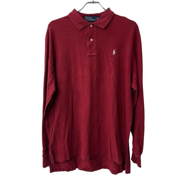 POLO RALPH LAUREN 長袖 ポロシャツ XL ワインレッド ポロ ラルフ