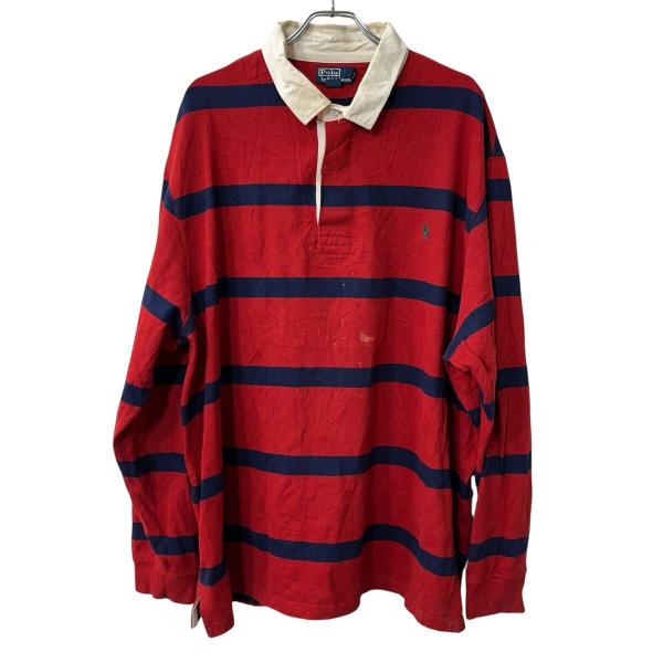 POLO RALPH LAUREN 長袖 ラガーシャツ 4XL レッド ポロ ラルフローレン