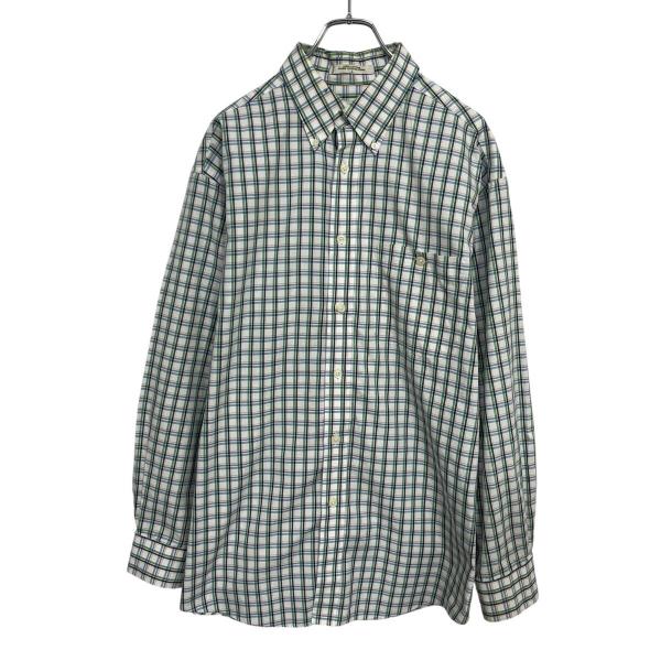 ORVIS 長袖 チェックシャツ L ホワイト マルチカラー オービス ボタンダウン 胸ポケット コットン 長袖シャツ トップス 春物 a710-5774