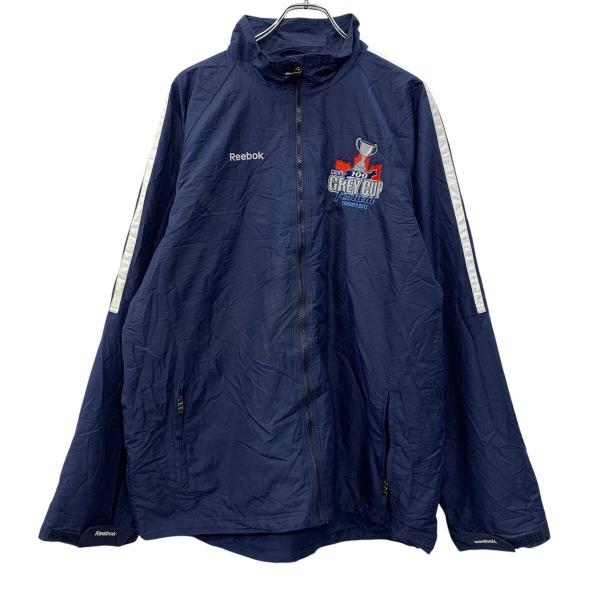Reebok ジャケット XL ネイビー マルチカラー リーボック ジップアップ