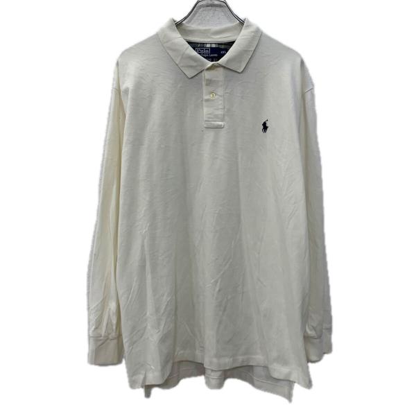 POLO RALPH LAUREN 長袖 ポロシャツ XXL ホワイト ポロラルフローレン