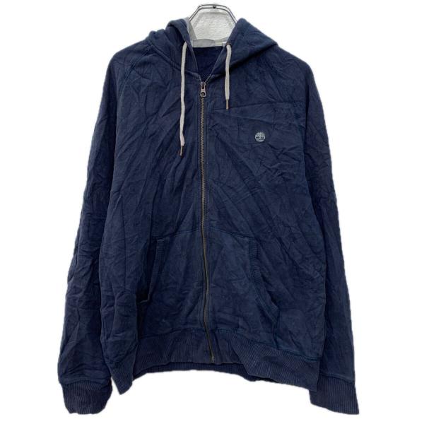 Timberland フライトジャケット コットン パーカー ネイビー 厚手 L Timberland ロゴスウェット パーカー L ネイビー グレー