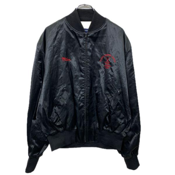 70〜80s USA製 Holloway ジャケット XL ブラック ホロウェイ ジップ