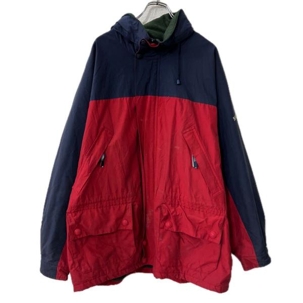 【NAUTICA 】スノーボードジャケット大きいアメリカン 【М】冬の屋外防寒 90s nautica マウンテンパーカー XL ネイビー レッド ノーティカ