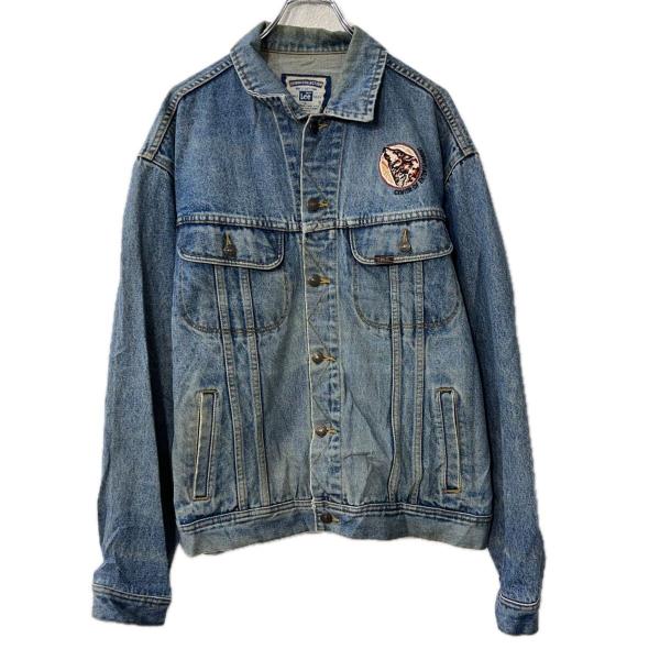 Lee デニムジャケット L インディゴブルー リー ボタン バックプリント
