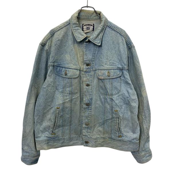 90s Lee デニムジャケット XL ライトブルー リー ボタンダウン