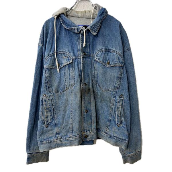 TODAYS NEWS デニムジャケット 3XL インディゴブルー フーディー