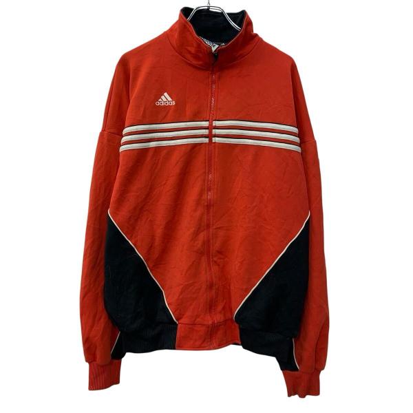 90s adidas ロゴジャージ XL レッド アディダス ジップアップ 90年代