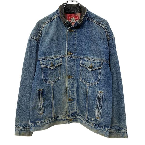 MARLBORO COUNTRY STORE マルボロカントリーストア デニムジャケット ブルー(メンズ XL)中古 古着 V3917 メキシコ製 MARLBORO COUNTRY STORE デニムジャケット L ブルー