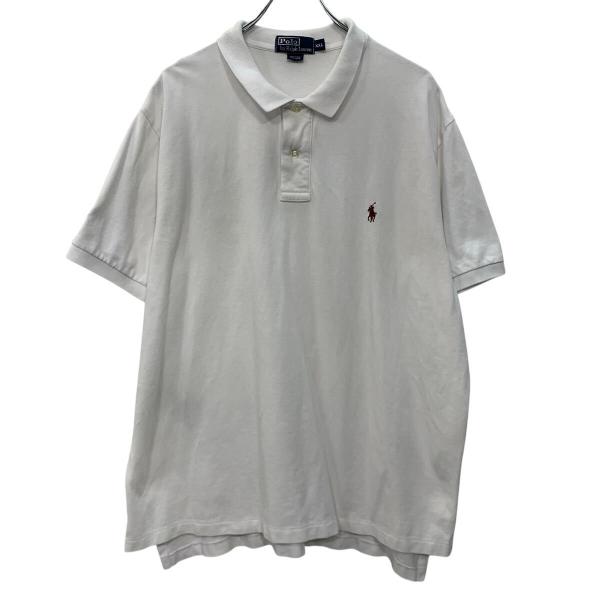 90s POLO by RALPH LAUREN 半袖 ポロシャツ XXL ホワイト ポロバイラル