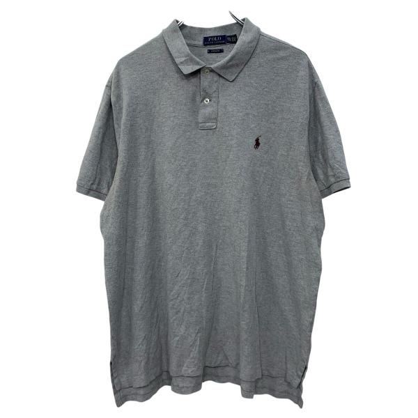⭐︎新品【ポロラルフローレン】ポロシャツ 半袖 ポニー刺繍 グレー XL POLO RALPH LAUREN 半袖 ポロシャツ XXL グレー ポロラルフローレン
