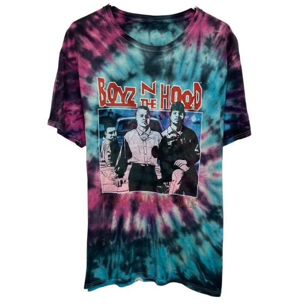 半袖 プリントTシャツ ブルー マルチカラー プルオーバー BOYZ N THE HOOD ボーイズ'ン・ザ・フッド タイダイ カットソー 夏物 a805-5883