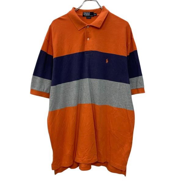 90s POLO by RALPH LAUREN 半袖 ポロシャツ XXL オレンジ ポロバイラル