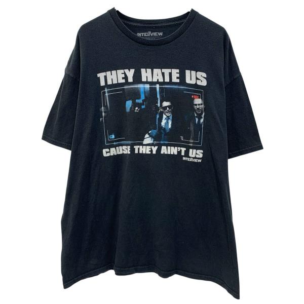 THE INTERVIEW 半袖 ムービーTシャツ XXL ブラック ザ インタビュー プルオーバー ビッグプリント ムービーT 映画 夏物 a805-6978