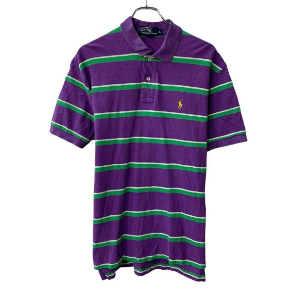90s Polo by Ralph Lauren 半袖 ポロシャツ L パープル ポロラルフ