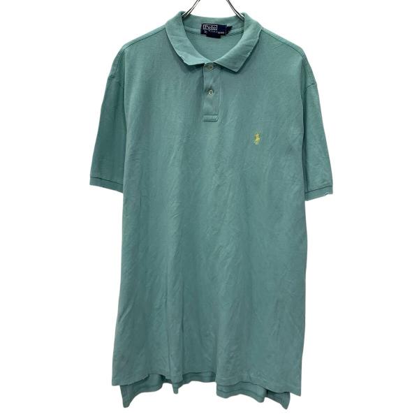90s POLO by RALPH LAUREN 半袖 ポロシャツ XXL ミントグリーン ポロ