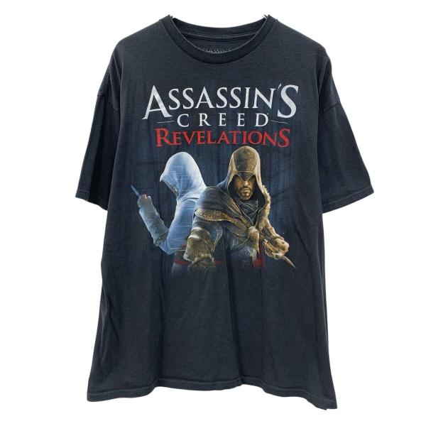 ASSASSIN S CREED REVELATIONS 半袖 プリントTシャツ 2XL ブラック アサシン クリード リベレーション プルオーバー ゲーム 夏物 a807-6283