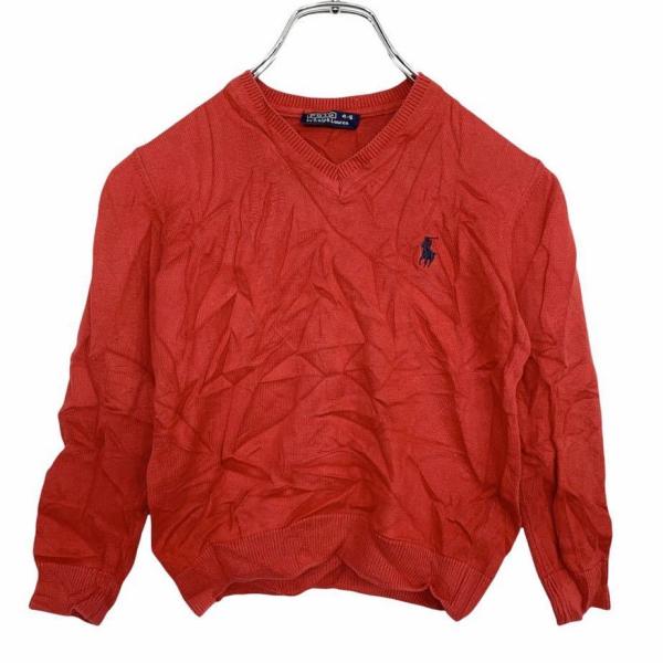 Polo Ralph Lauren コットン ニットセーター サイズ表記 4-5 レッド  