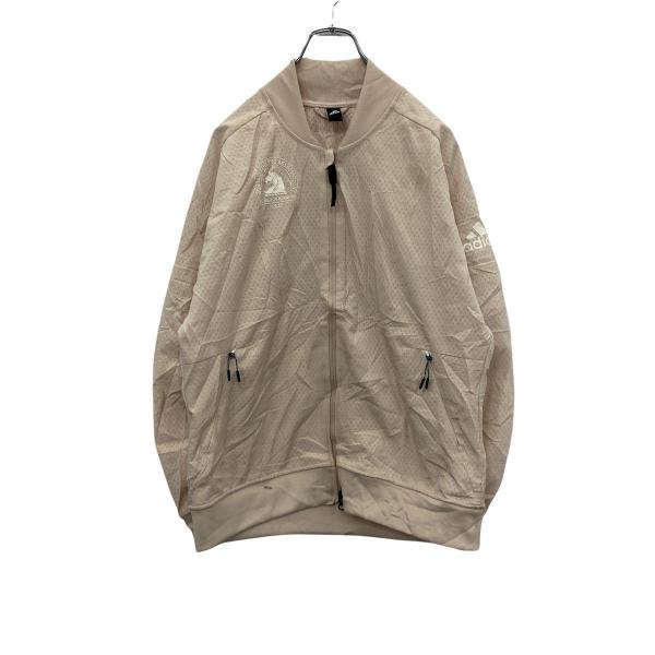 adidas ライトベージュ　ダブルジップアップジャケット 新品S adidas トラックジャケット ジャージ トラックトップ