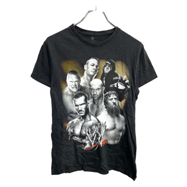 WWE 半袖 プリント Tシャツ Sサイズ プロレス ブラック コットン 古着