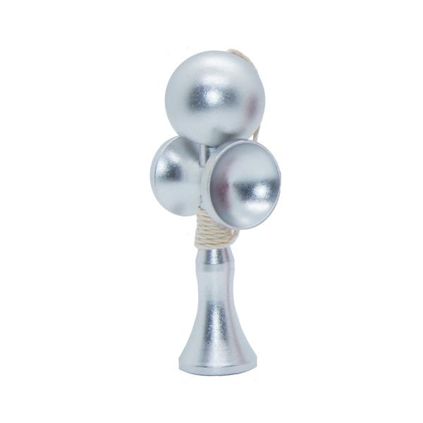 送料無料(定形外発送)】 けん玉 メタルミニけん玉62mm シルバー