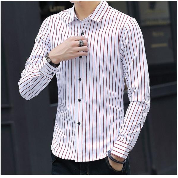 シャツ メンズ 長袖 夏 ストライプ カジュアルシャツ 長袖シャツ 綿 夏服 秋 メンズシャツ おしゃれ メンズファッション トップス ストライプシャツ Buyee Buyee บร การต วกลางจากญ ป น ซ อจากประเทศญ ป น