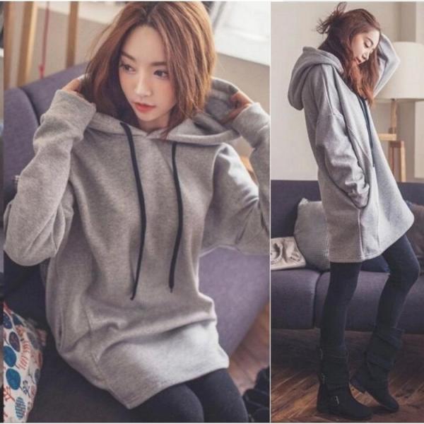 ジャージ スウェット パーカー レディース チュニック スウェット ロング丈 パーカー 無地 長袖 秋冬服 Buyee Buyee Japanese Proxy Service Buy From Japan Bot Online