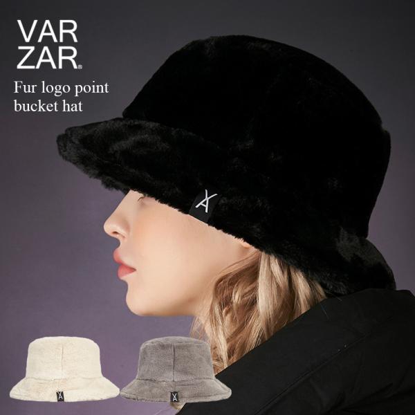 バザール バケットハット 正規品 国内発送 帽子 韓国 ファッション レディース 人気 深め VARZAR Fur logo point bucket