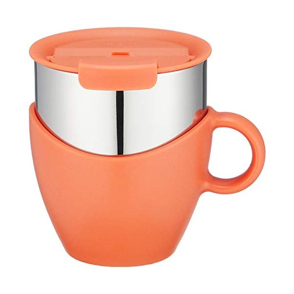 モチーフ 真空蓋付マグカップ300 オレンジ HB2246